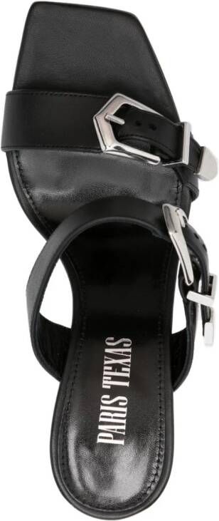 Paris Texas Ursula 85mm leather mules Black