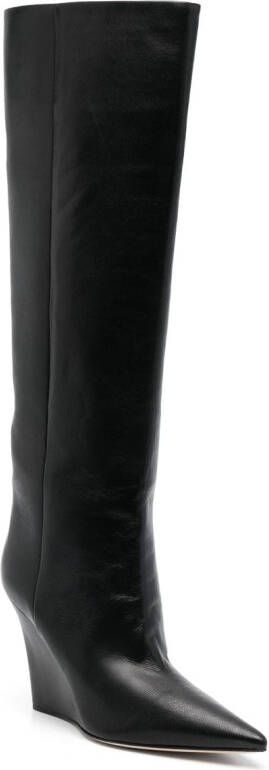 Paris Texas Wanda 100mm wedge boots Black