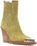 Paris Texas Western-style 100mm suede boots Green - Thumbnail 2