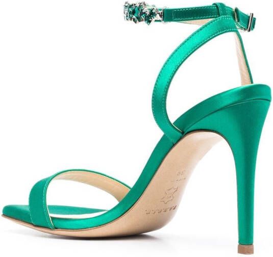 P.A.R.O.S.H. 110mm crystal ankle-strap sandals Green