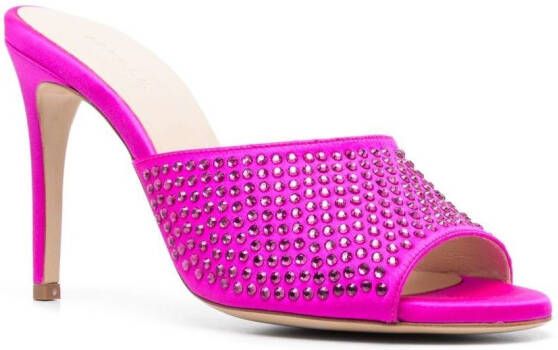 P.A.R.O.S.H. 110mm crystal-embellished mules Pink