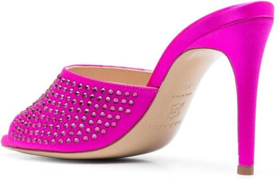 P.A.R.O.S.H. 110mm crystal-embellished mules Pink