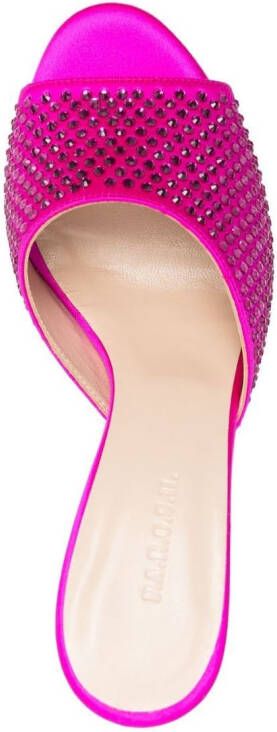 P.A.R.O.S.H. 110mm crystal-embellished mules Pink