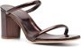 P.A.R.O.S.H. 80mm metallic-effect leather sandals Brown - Thumbnail 2