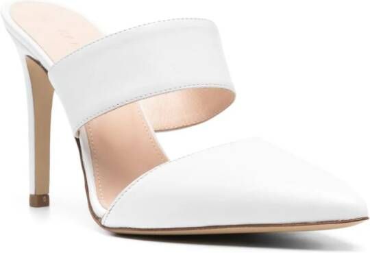 P.A.R.O.S.H. 95mm leather mules White