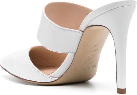 P.A.R.O.S.H. 95mm leather mules White