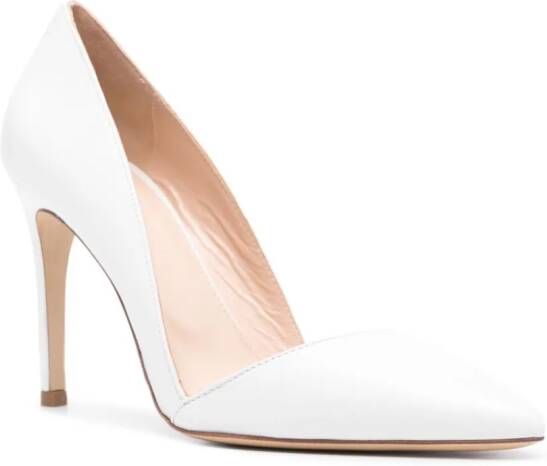 P.A.R.O.S.H. 95mm leather pumps White