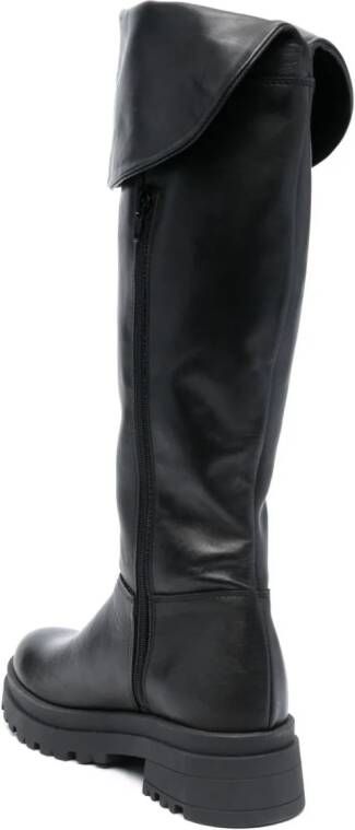 P.A.R.O.S.H. folded leather boots Black