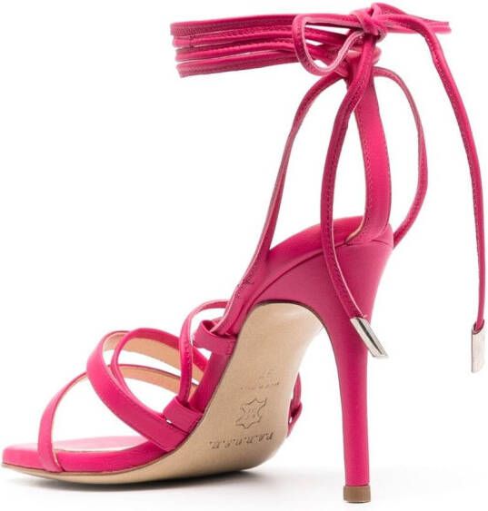 P.A.R.O.S.H. leather ankle-tie sandals Pink