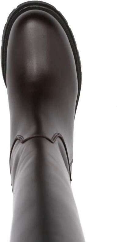 P.A.R.O.S.H. leather knee boots Brown