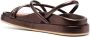 P.A.R.O.S.H. metallic-effect leather sandals Brown - Thumbnail 3