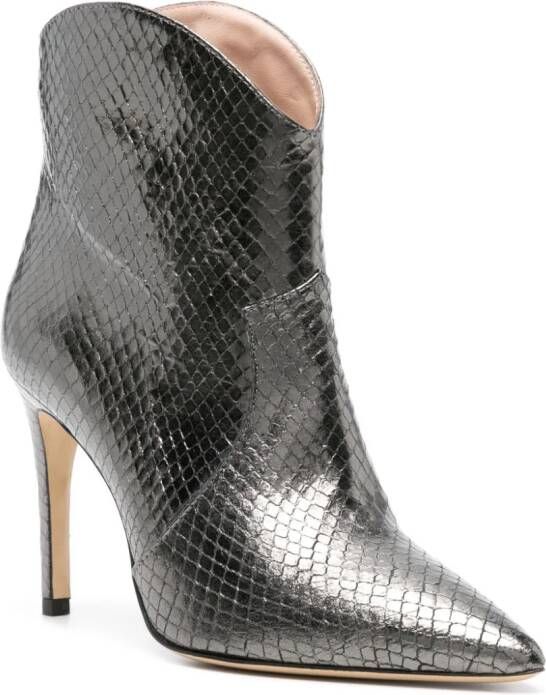 P.A.R.O.S.H. snakeskin-effect leather boots Metallic