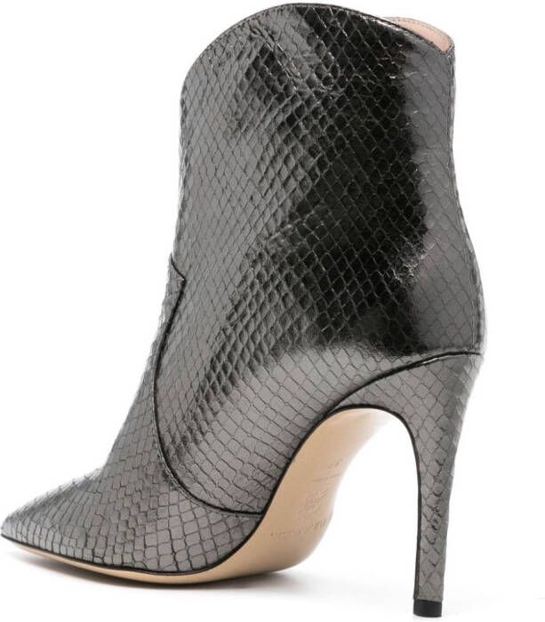 P.A.R.O.S.H. snakeskin-effect leather boots Metallic