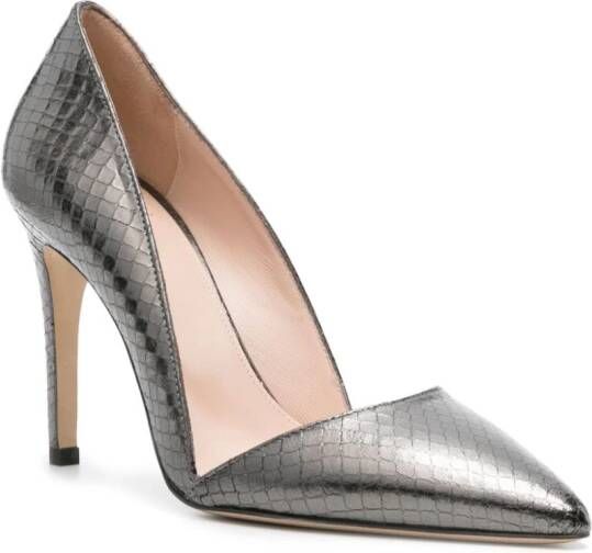P.A.R.O.S.H. snakeskin-effect leather pumps Black