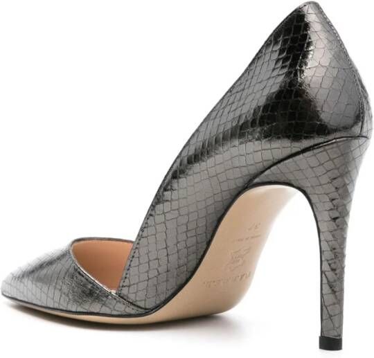 P.A.R.O.S.H. snakeskin-effect leather pumps Black
