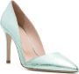 P.A.R.O.S.H. snakeskin-effect leather pumps Green - Thumbnail 2