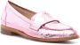 P.A.R.O.S.H. snakeskin-effect metallic loafers Pink - Thumbnail 2