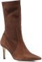 P.A.R.O.S.H. Stivale 80mm suede ankle boots Brown - Thumbnail 2