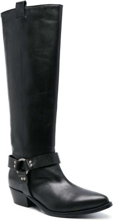 P.A.R.O.S.H. Stivale leather western-boots Black