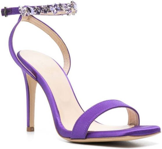 P.A.R.O.S.H. Vashoe rhinestone-embellished sandals Purple