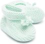 Patachou crochet-knit knot-detail crib shoes Green - Thumbnail 2