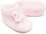 Patachou crochet-knit knot-detail crib shoes Pink - Thumbnail 2
