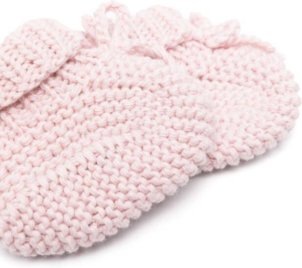 Patachou tricot-knit booties Pink