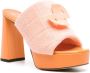 Patou x Bettina Vermillon Anita 110mm padded mules Orange - Thumbnail 2