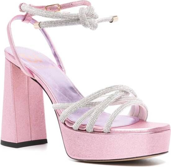 Patou x Bettina Vermillon Babsy 110mm sandals Pink