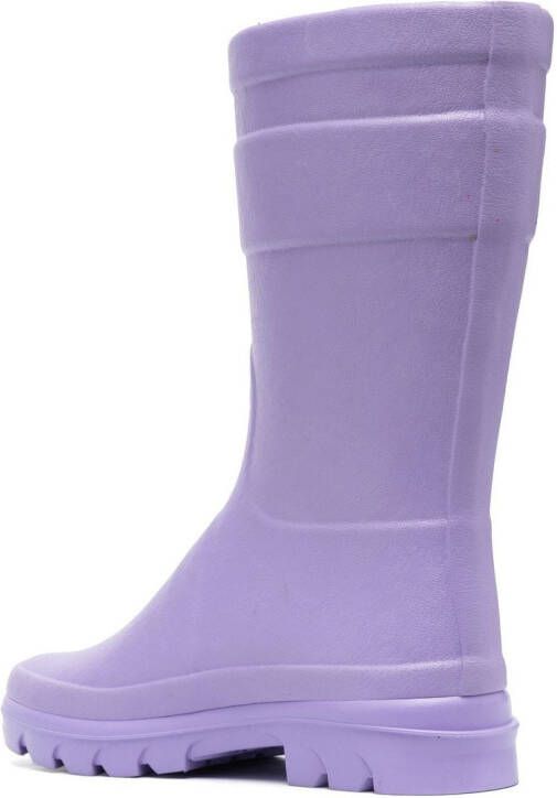 Patou x Le Chameau logo-print rain boots Purple