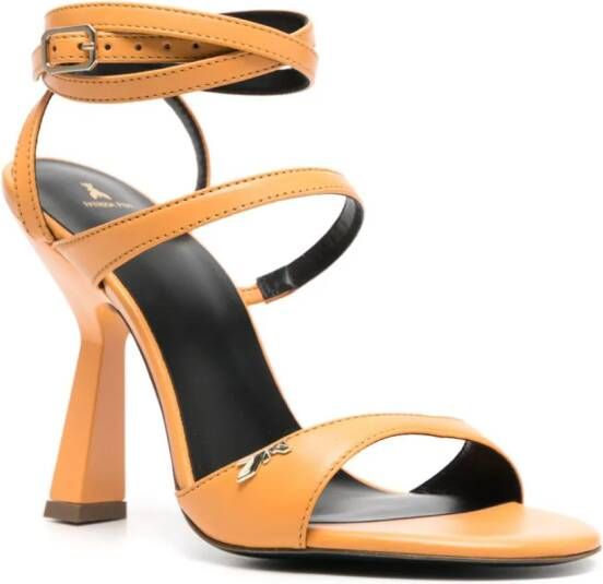 Patrizia Pepe 100mm ankle-strap sandals Orange
