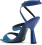 Patrizia Pepe 100mm glittered leather sandals Blue - Thumbnail 3