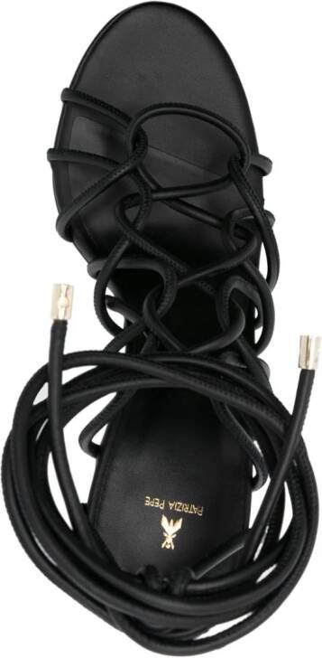 Patrizia Pepe 100mm lace-up sandals Black