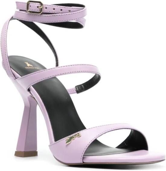 Patrizia Pepe 100mm leather sandals Purple