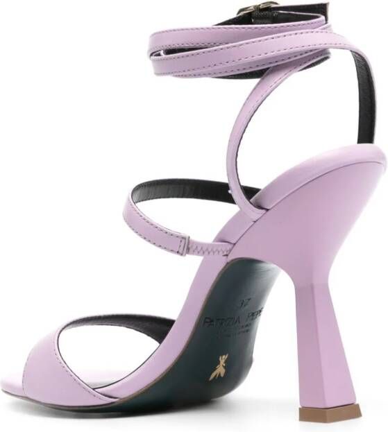 Patrizia Pepe 100mm leather sandals Purple