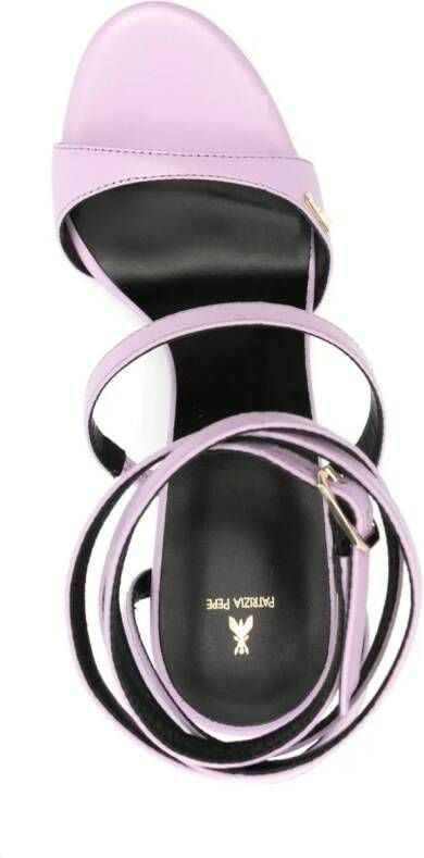 Patrizia Pepe 100mm leather sandals Purple