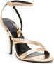 Patrizia Pepe 100mm metallic strappy sandals Gold - Thumbnail 2
