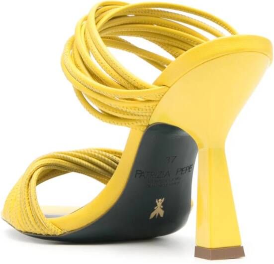 Patrizia Pepe 100mm strappy mules Yellow