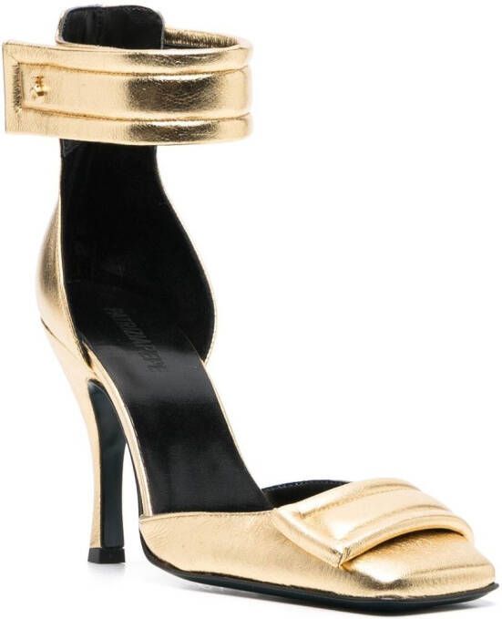 Patrizia Pepe 110mm ankle-strap sandals Gold