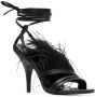 Patrizia Pepe 115mm ankle-tie leather sandals Black - Thumbnail 2