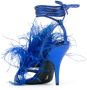 Patrizia Pepe 115mm ankle-tie leather sandals Blue - Thumbnail 3