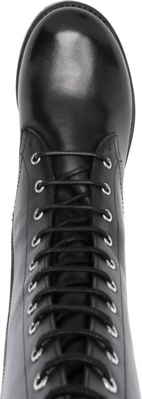 Patrizia Pepe 30mm lace-up leather boots Black