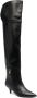 Patrizia Pepe 50mm thigh-length leather boots Black - Thumbnail 2