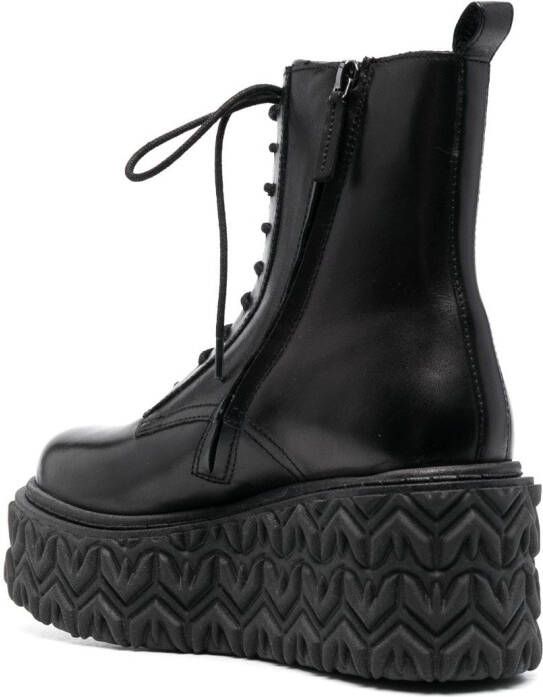 Patrizia Pepe 80mm logo-embossed sole ankle boots Black