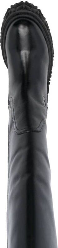 Patrizia Pepe 80mm logo-embossed sole boots Black