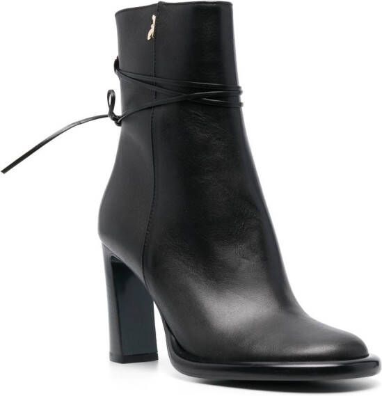 Patrizia Pepe 95mm leather ankle boots Black