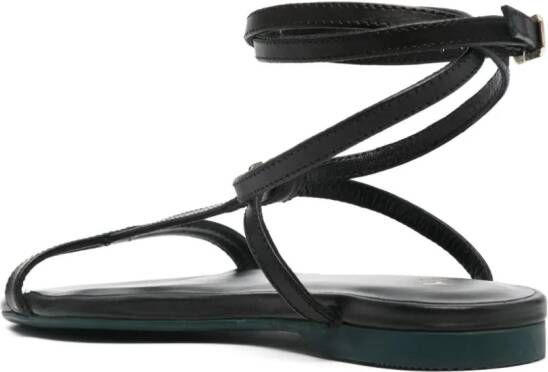 Patrizia Pepe ankle-strap flat sandals Black