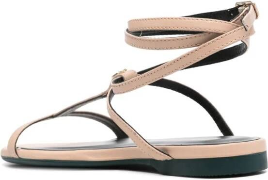 Patrizia Pepe ankle-strap flat sandals Neutrals