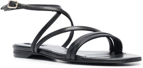 Patrizia Pepe buckle-fastened leather sandals Black