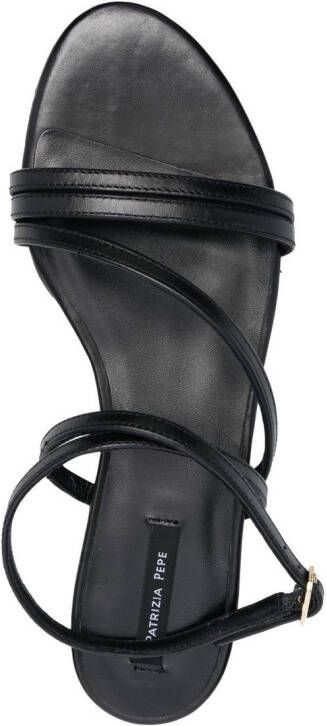 Patrizia Pepe buckle-fastened leather sandals Black